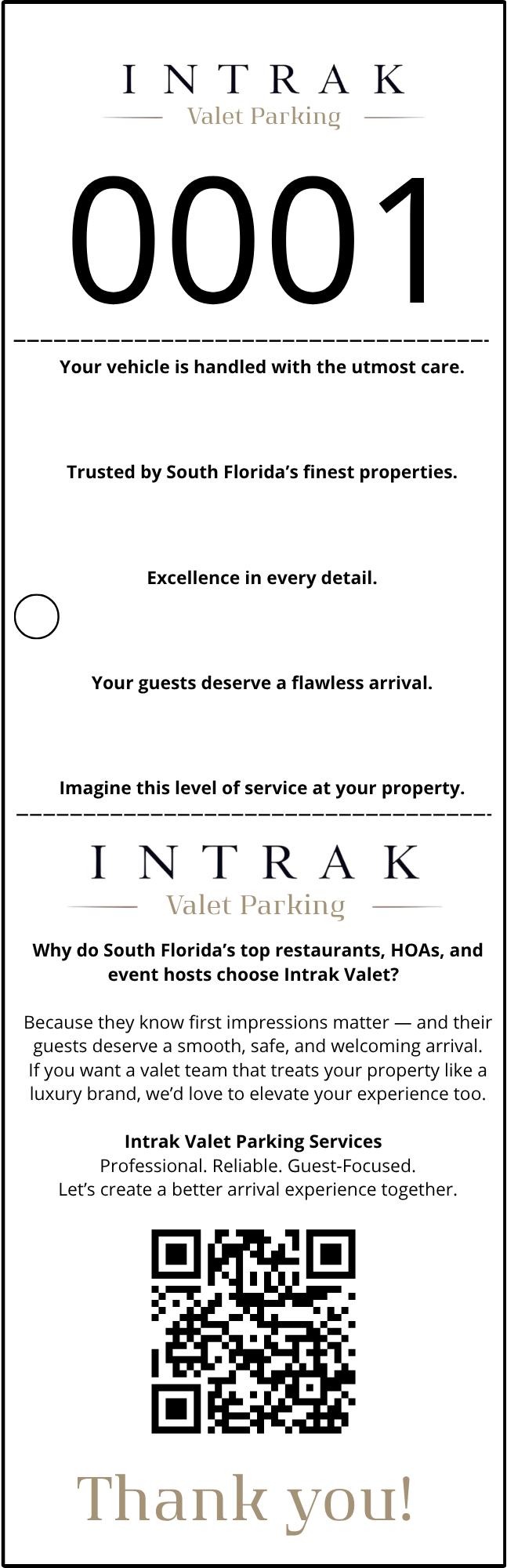Intrak claim ticket — back